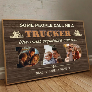 Personalized Trucker Dad Poster – Celebrating the Most Important Title - 89Prints