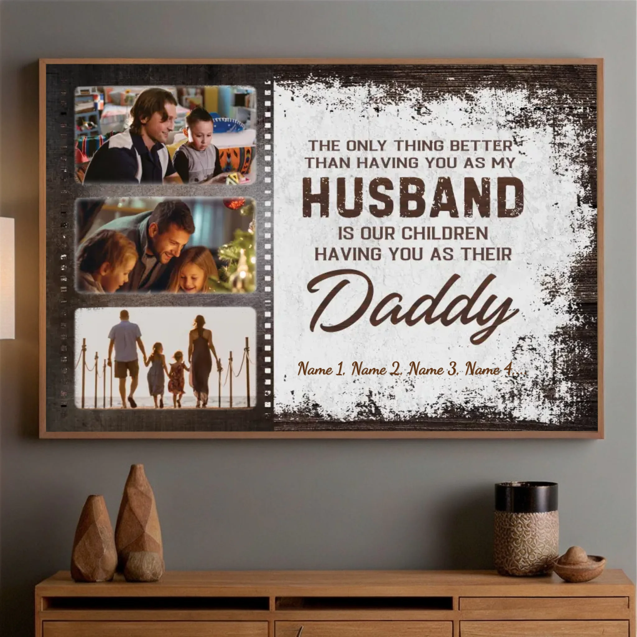 Custom Family Poster – Side by Side or Miles Apart, Connected by Heart - 89Prints