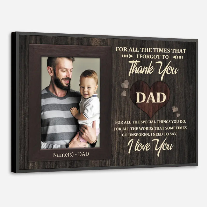 Personalized Dad Appreciation Poster – A Heartfelt Thank You - 89Prints