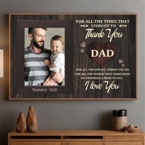 Personalized Dad Appreciation Poster – A Heartfelt Thank You - 89Prints