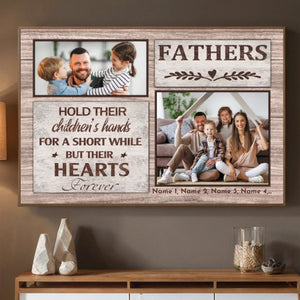 Custom Dad Poster – Dad Holding Hands For A Moment, Heart Forever - 89Prints