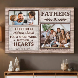 Custom Dad Poster – Dad Holding Hands For A Moment, Heart Forever - 89Prints