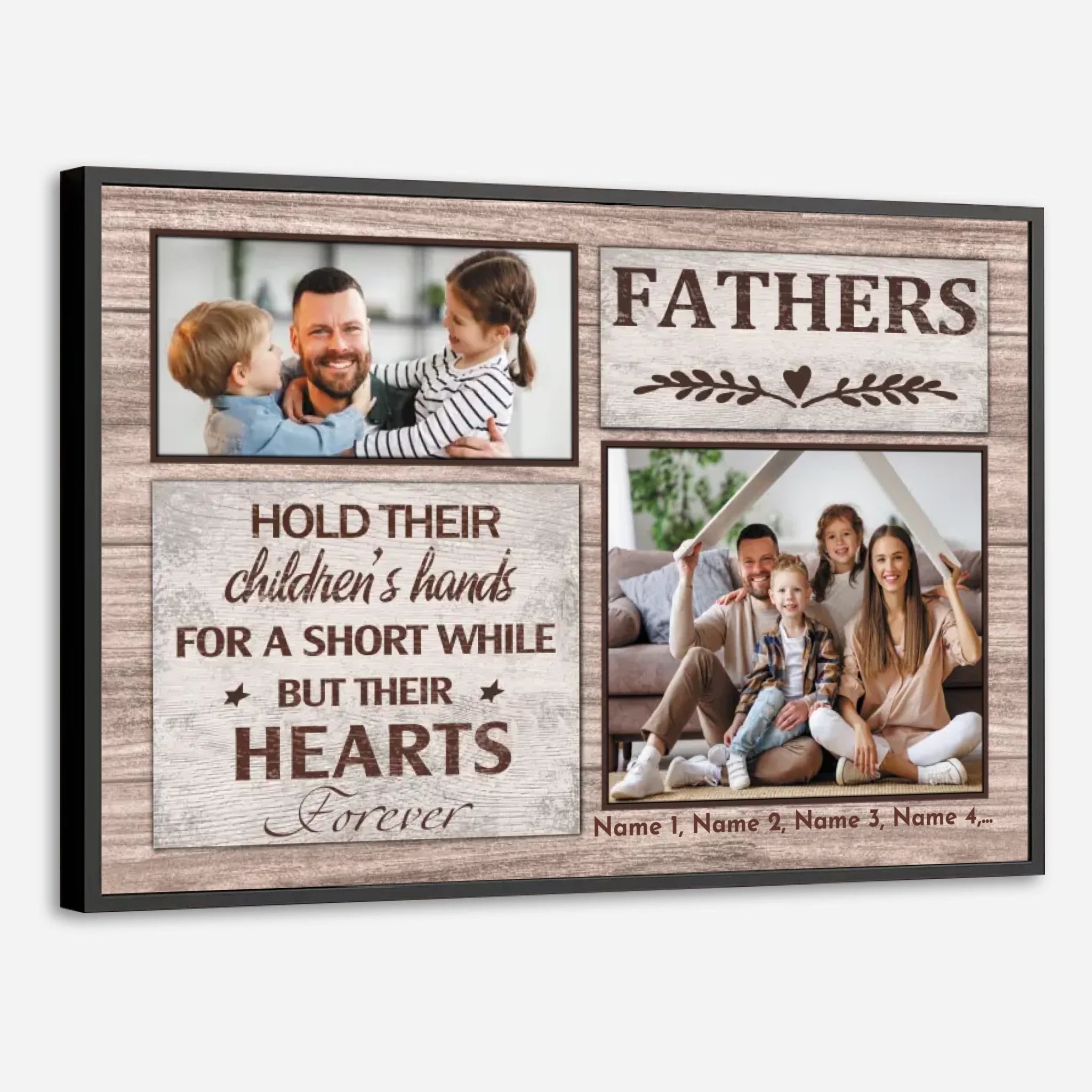Custom Dad Poster – Dad Holding Hands For A Moment, Heart Forever - 89Prints