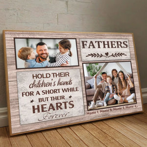 Custom Dad Poster – Dad Holding Hands For A Moment, Heart Forever - 89Prints
