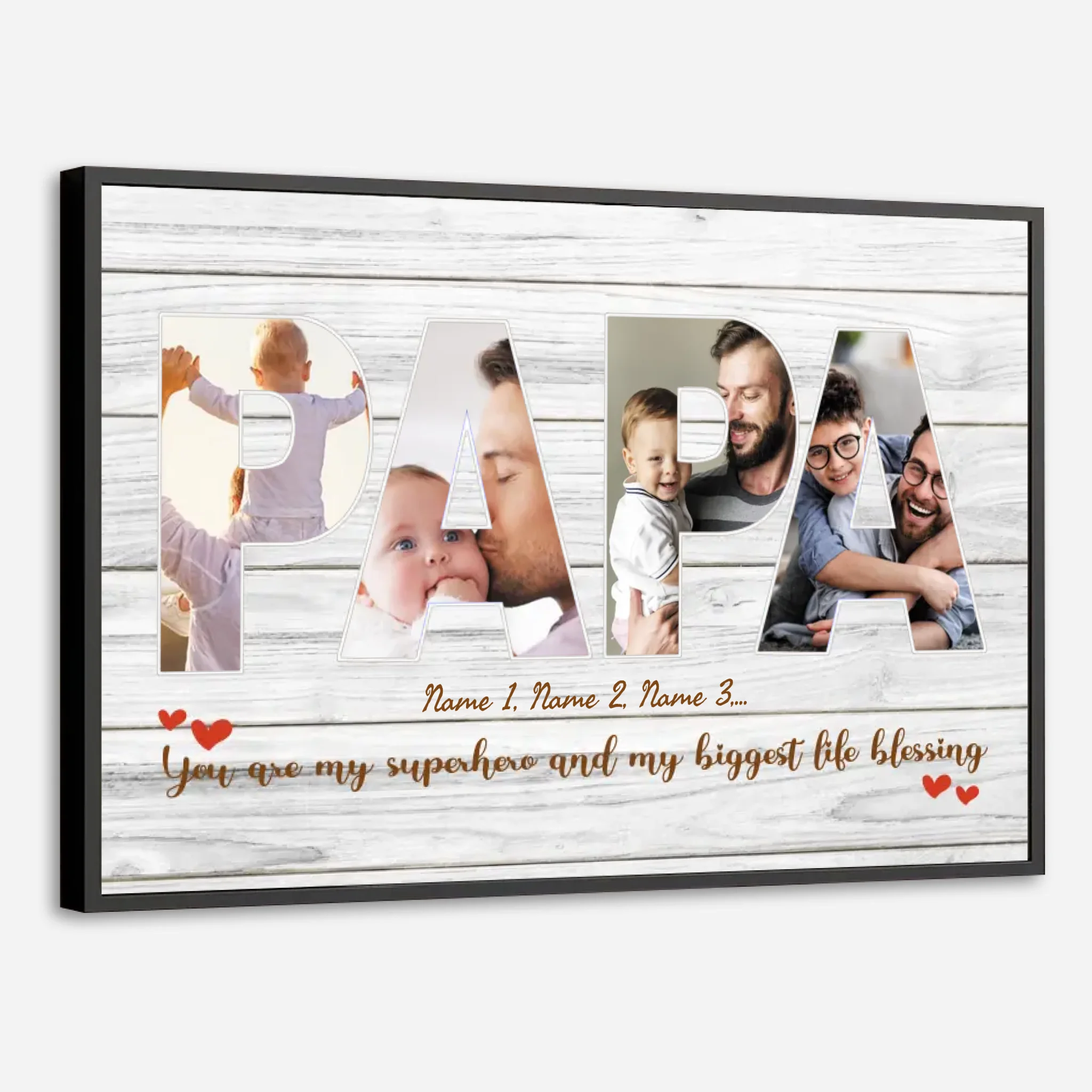 Personalized Superhero Dad Poster – “My Biggest Life Blessing” Custom Wall Print Gift - 89Prints