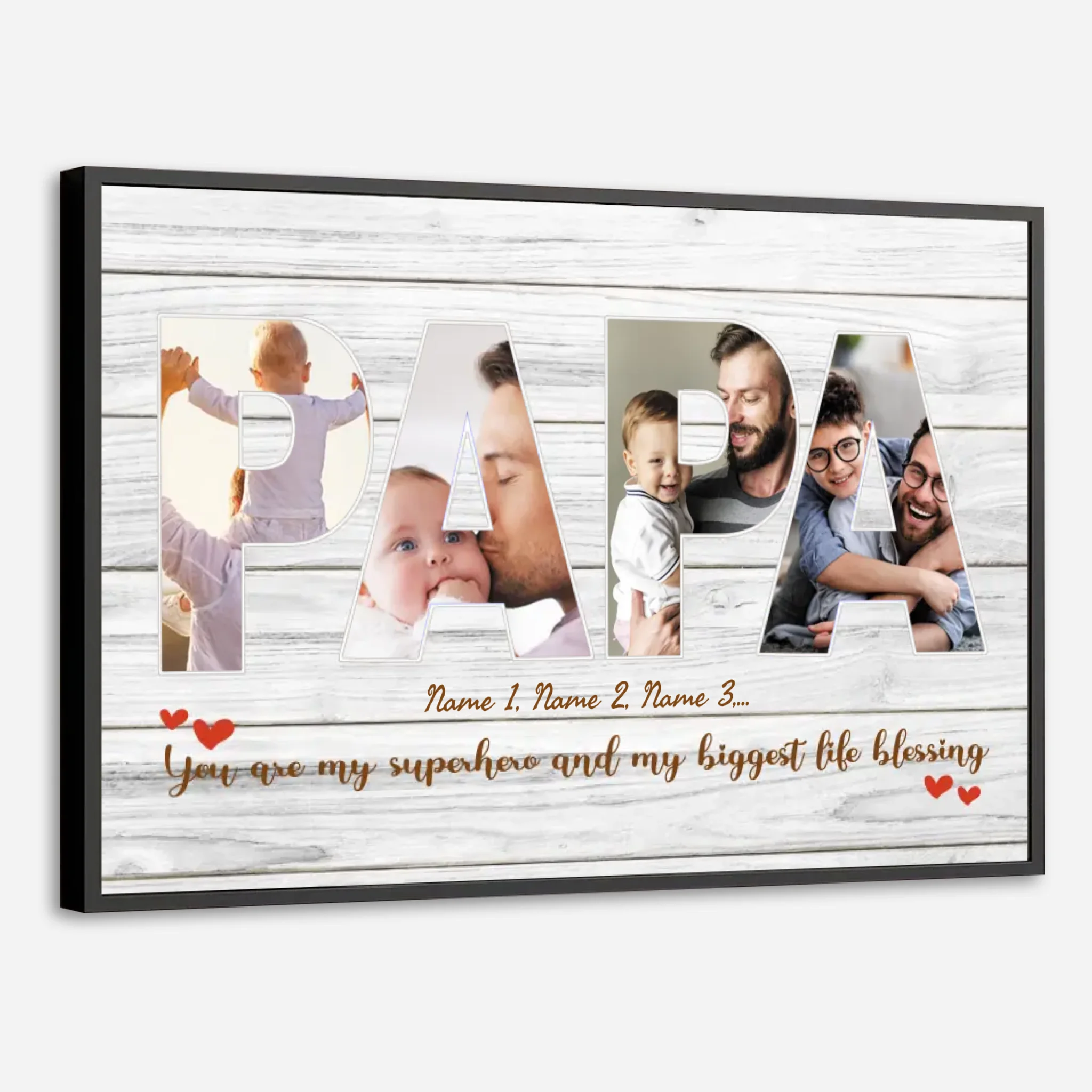 Personalized Superhero Dad Poster – “My Biggest Life Blessing” Custom Wall Print Gift - 89Prints