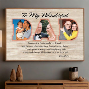 Personalized Fathers Poster Gift Forever Your Little Girl Message from Daughter - 89Prints