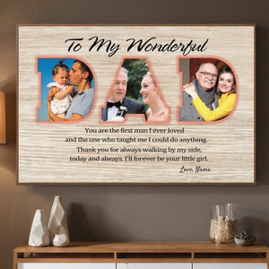 Personalized Fathers Poster Gift Forever Your Little Girl Message from Daughter - 89Prints