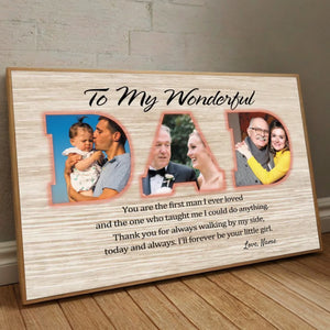 Personalized Fathers Poster Gift Forever Your Little Girl Message from Daughter - 89Prints