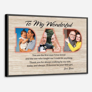 Personalized Fathers Poster Gift Forever Your Little Girl Message from Daughter - 89Prints
