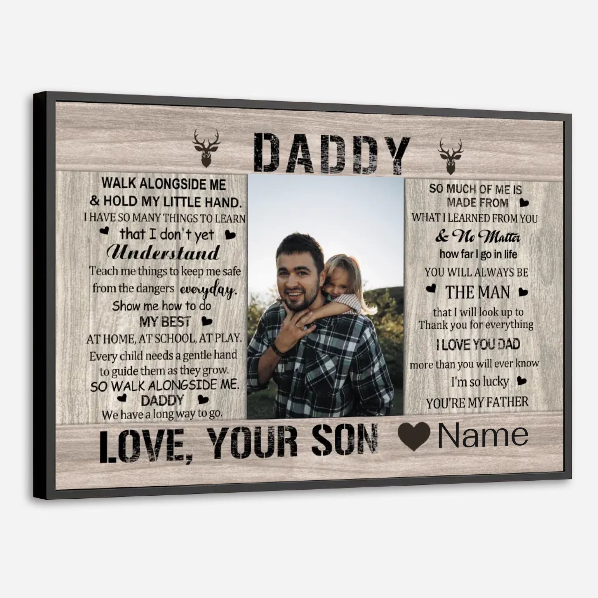 Cherish Your Bond Custom Poster for Dad from 89Prints