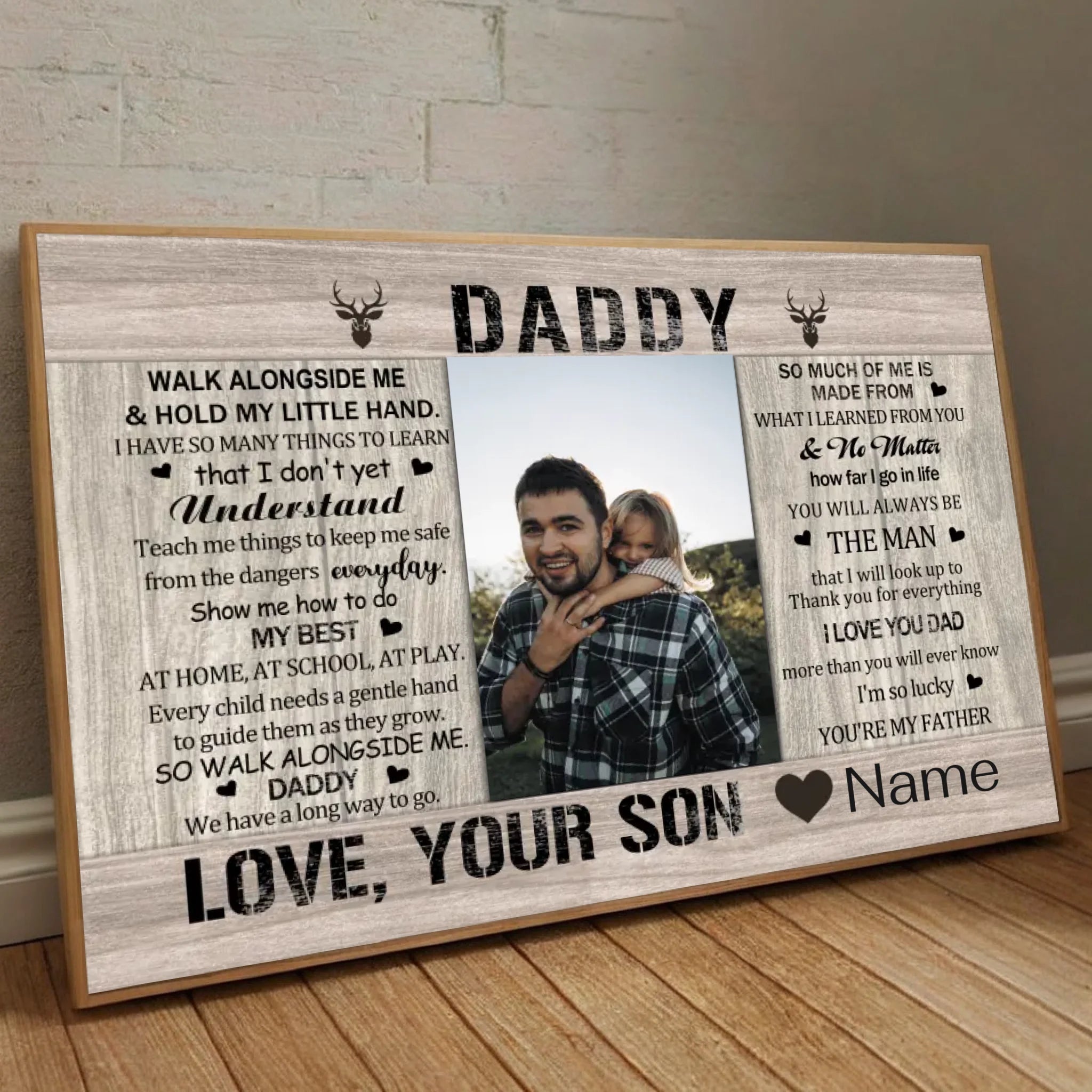 Cherish Your Bond Custom Poster for Dad from 89Prints