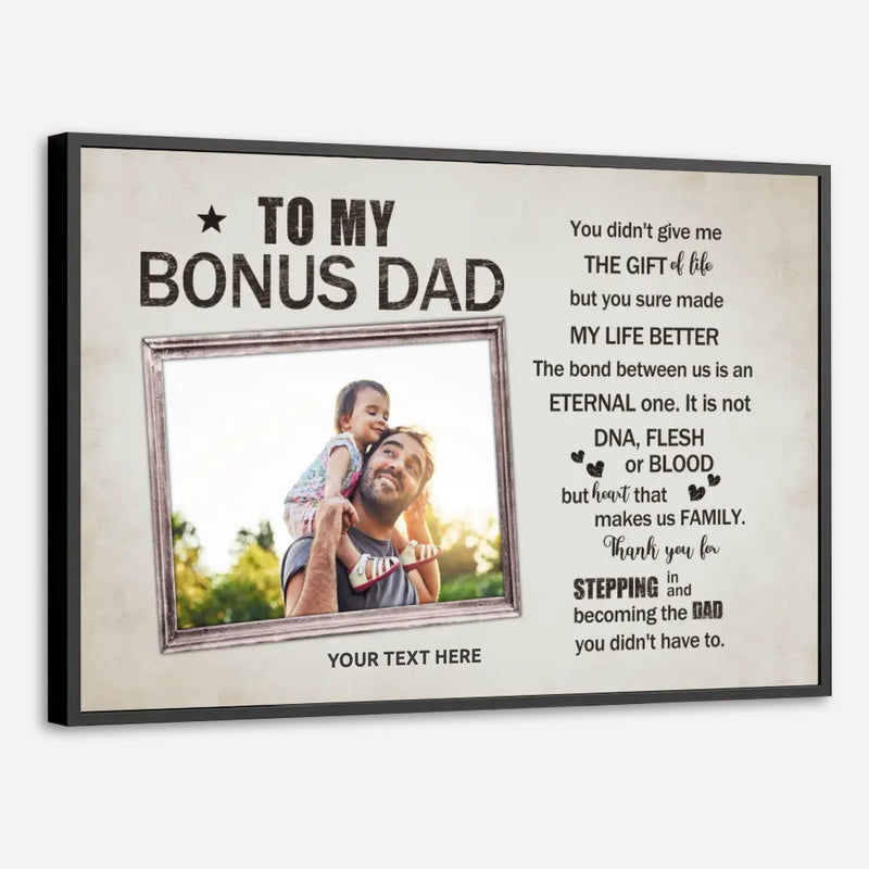 Celebrate Your Bonus Dad with a Custom Poster from 89Prints High Quality and Personalized - 89Prints