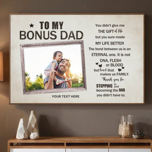 Celebrate Your Bonus Dad with a Custom Poster from 89Prints High Quality and Personalized - 89Prints