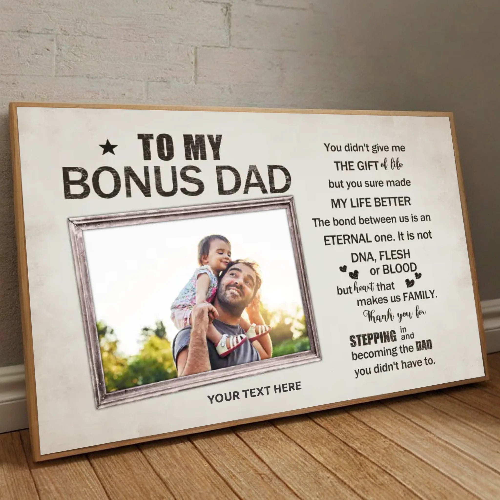 Celebrate Your Bonus Dad with a Custom Poster from 89Prints High Quality and Personalized - 89Prints