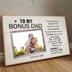 Celebrate Your Bonus Dad with a Custom Poster from 89Prints High Quality and Personalized - 89Prints