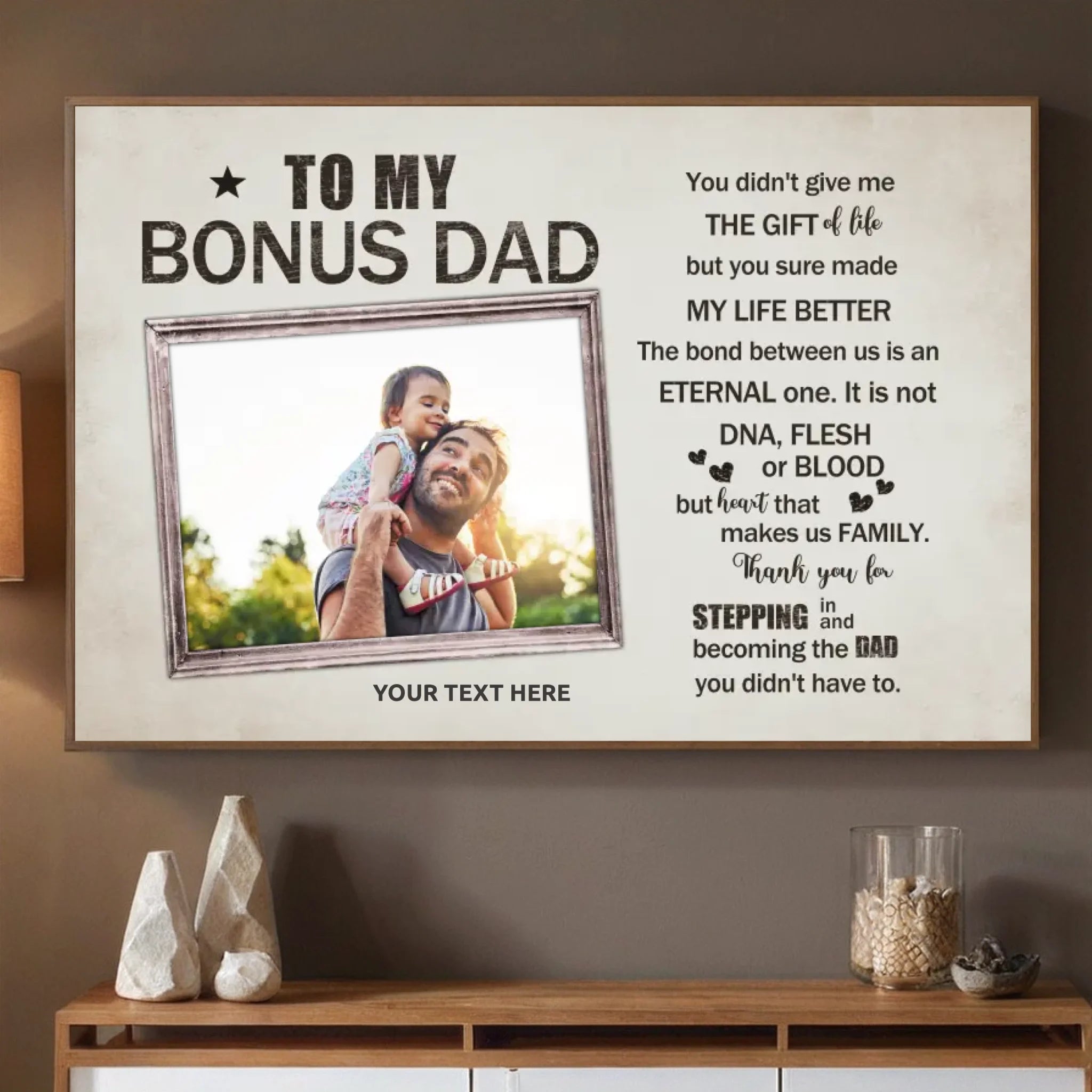 Celebrate Your Bonus Dad with a Custom Poster from 89Prints High Quality and Personalized - 89Prints