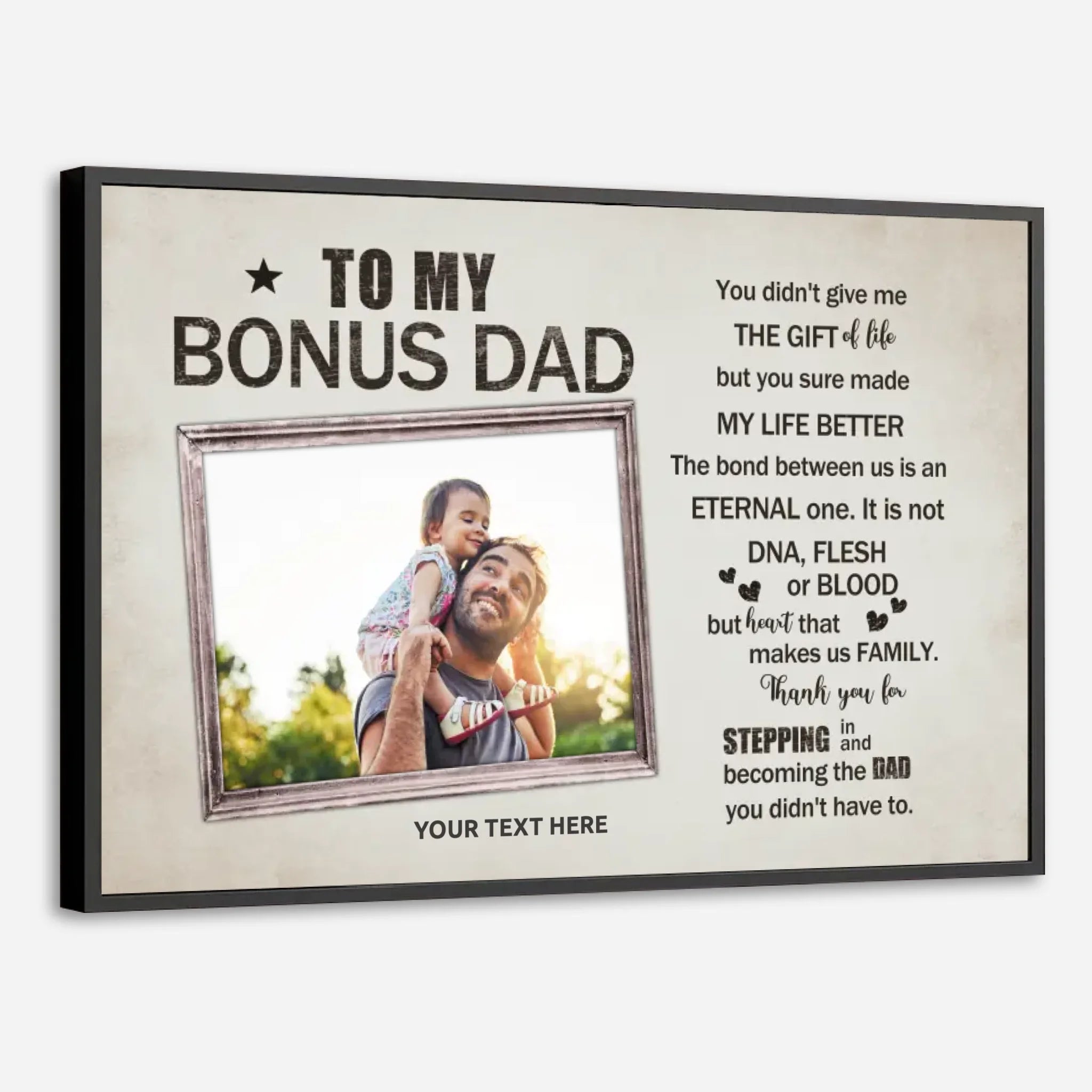 Celebrate Your Bonus Dad with a Custom Poster from 89Prints High Quality and Personalized - 89Prints
