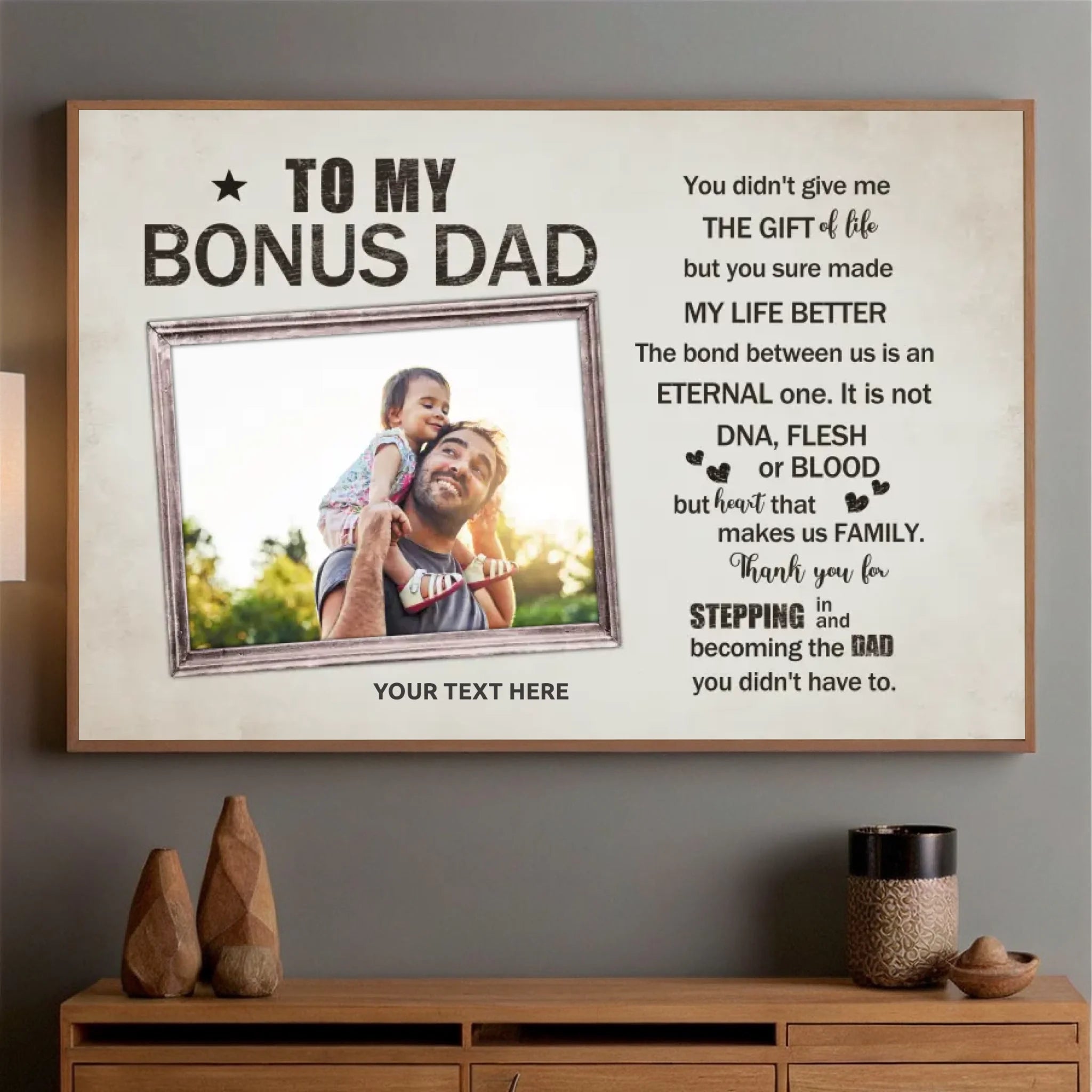 Celebrate Your Bonus Dad with a Custom Poster from 89Prints High Quality and Personalized - 89Prints