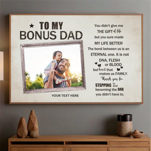 Celebrate Your Bonus Dad with a Custom Poster from 89Prints High Quality and Personalized - 89Prints
