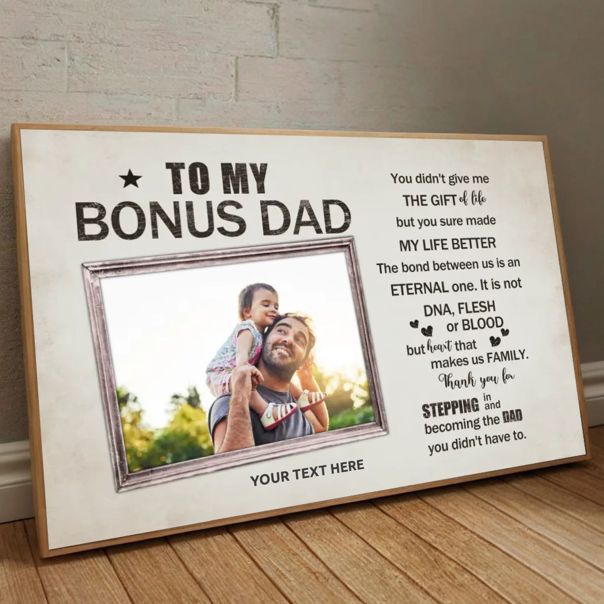 Celebrate Your Bonus Dad with a Custom Poster from 89Prints High Quality and Personalized - 89Prints