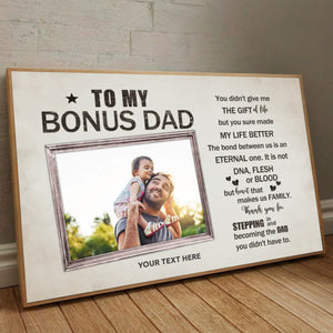 Celebrate Your Bonus Dad with a Custom Poster from 89Prints High Quality and Personalized - 89Prints