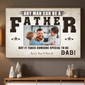 Customizable Photo Poster Gratitude Heart A Real Father - 89Prints