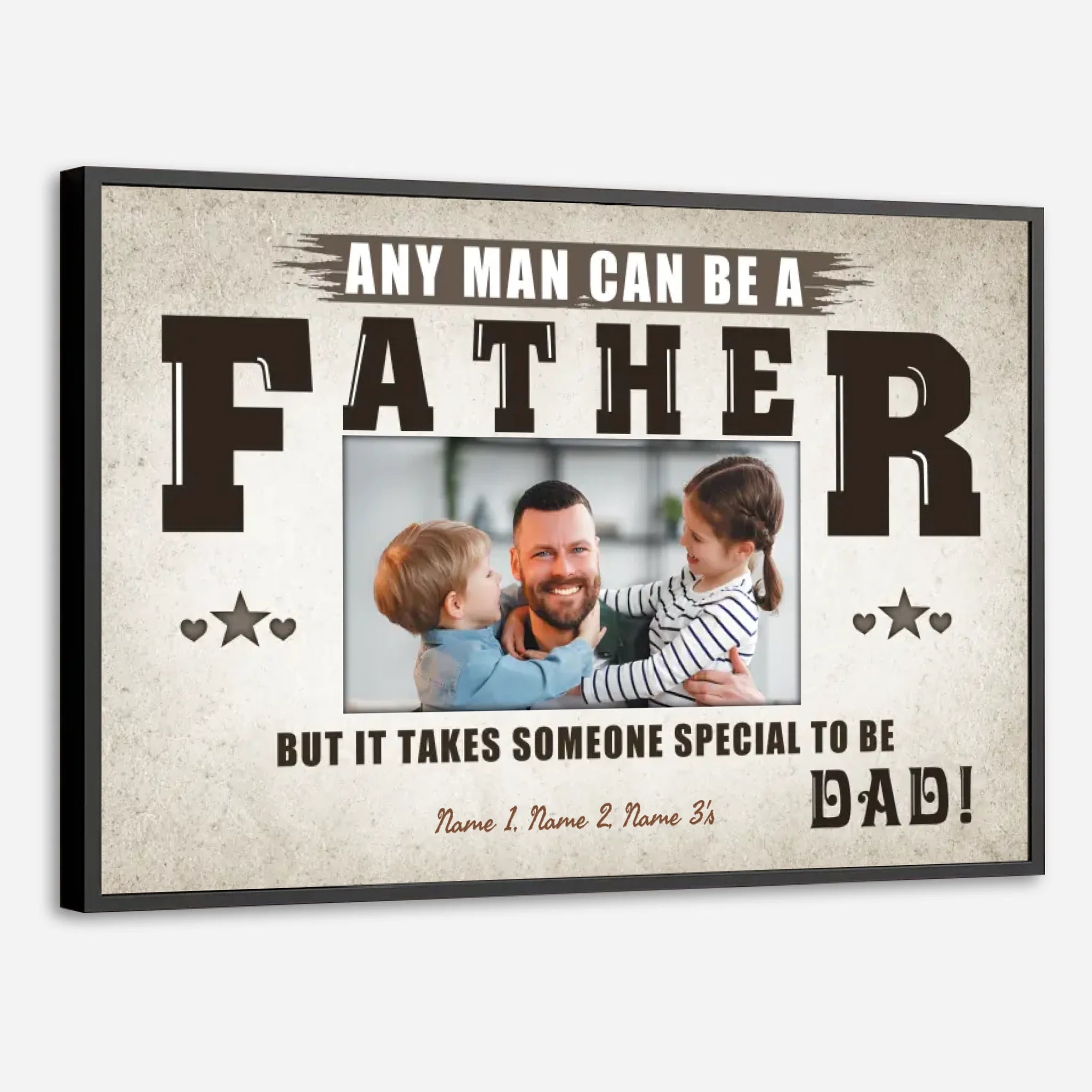 Customizable Photo Poster Gratitude Heart A Real Father - 89Prints