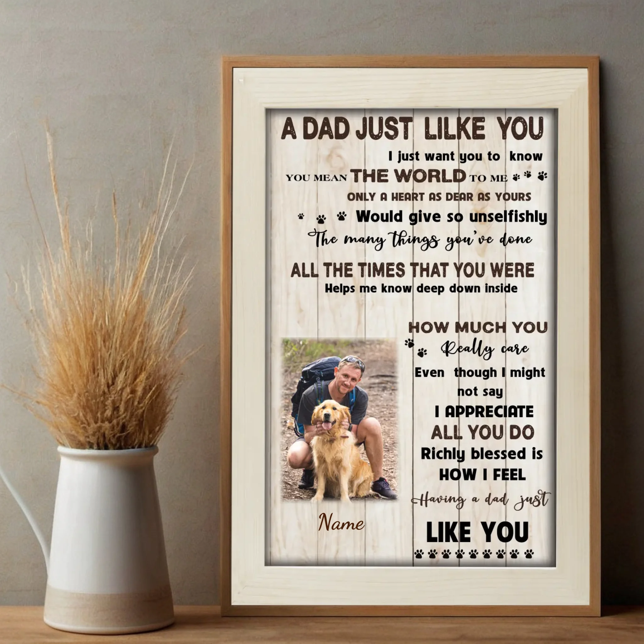 A Dad Just Like You Customizable Photo Poster for Dad - 89Prints