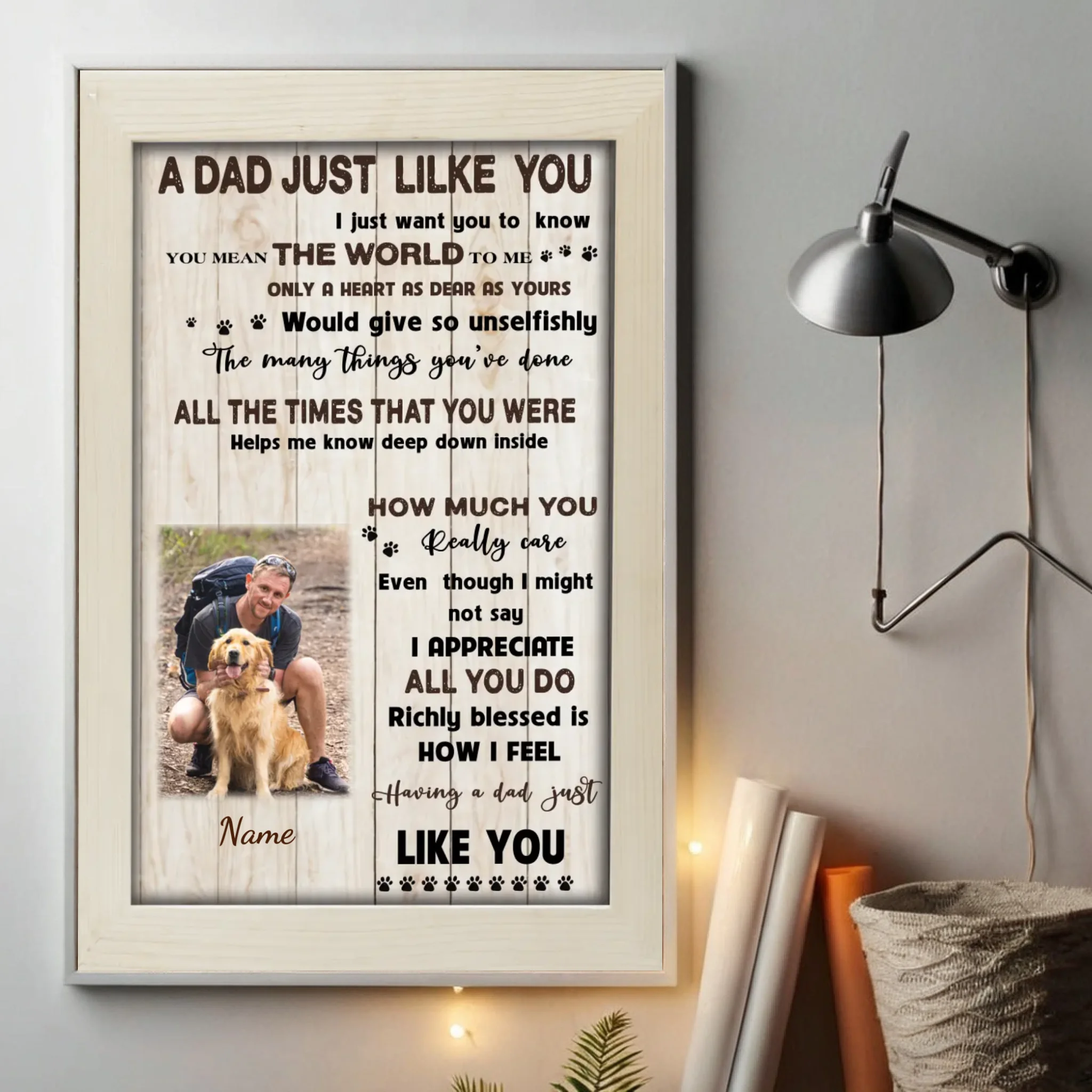A Dad Just Like You Customizable Photo Poster for Dad - 89Prints