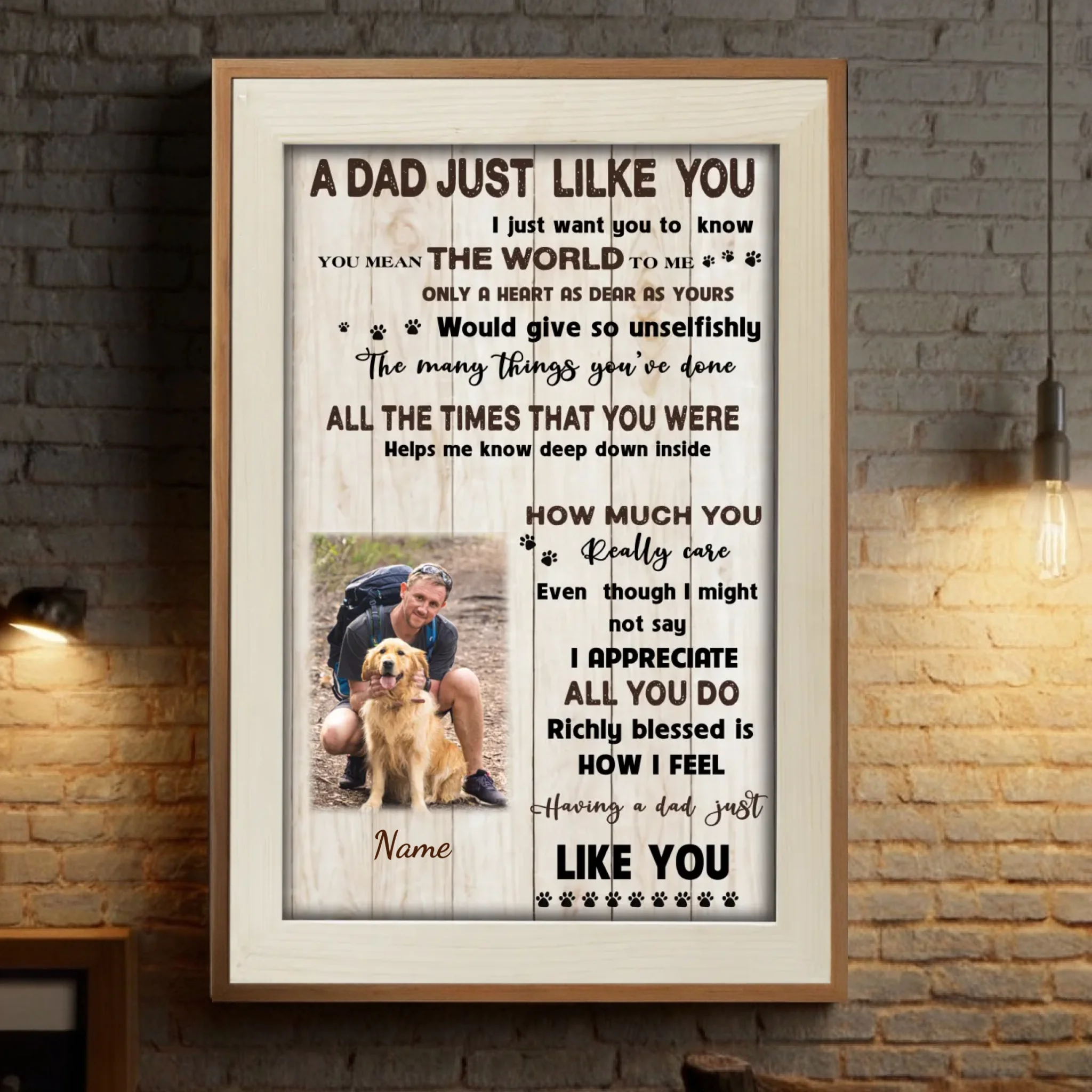 A Dad Just Like You Customizable Photo Poster for Dad - 89Prints