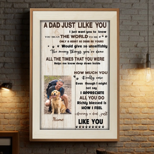A Dad Just Like You Customizable Photo Poster for Dad - 89Prints