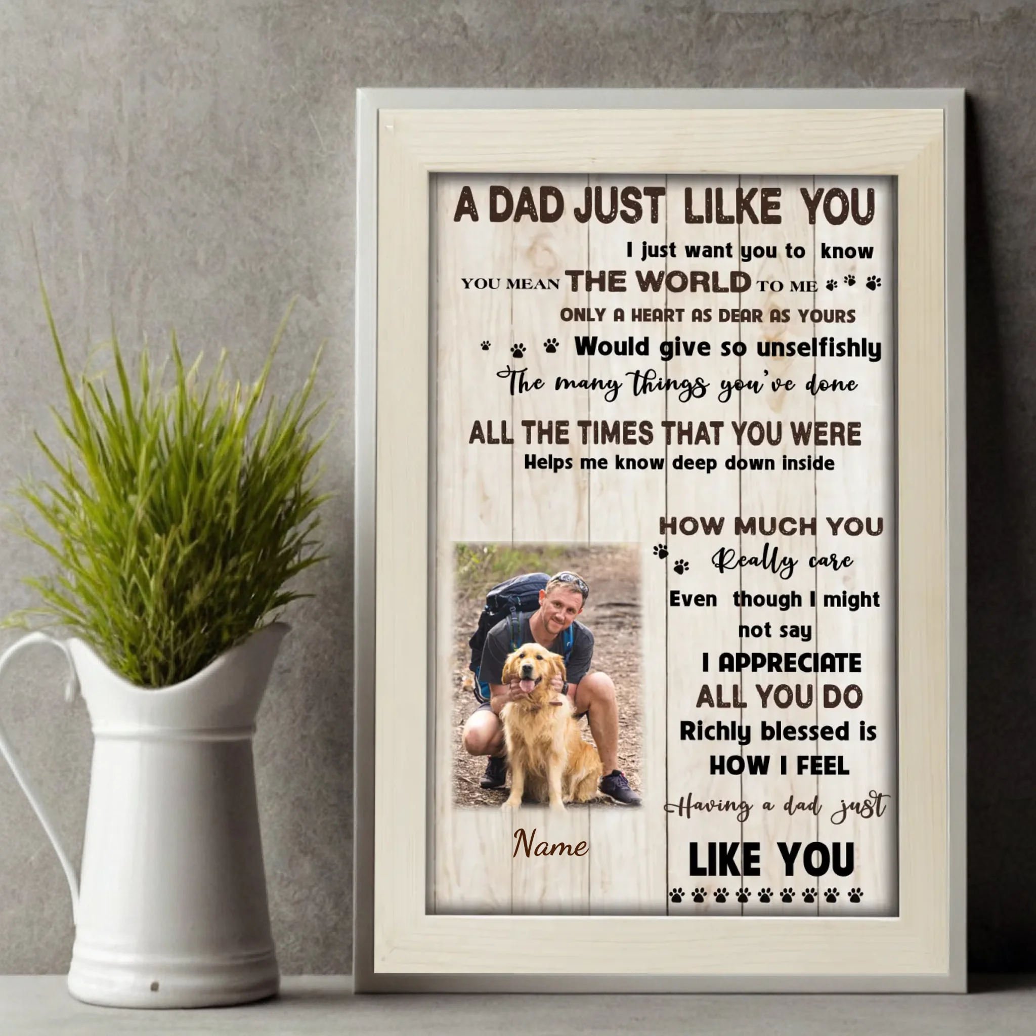 A Dad Just Like You Customizable Photo Poster for Dad - 89Prints