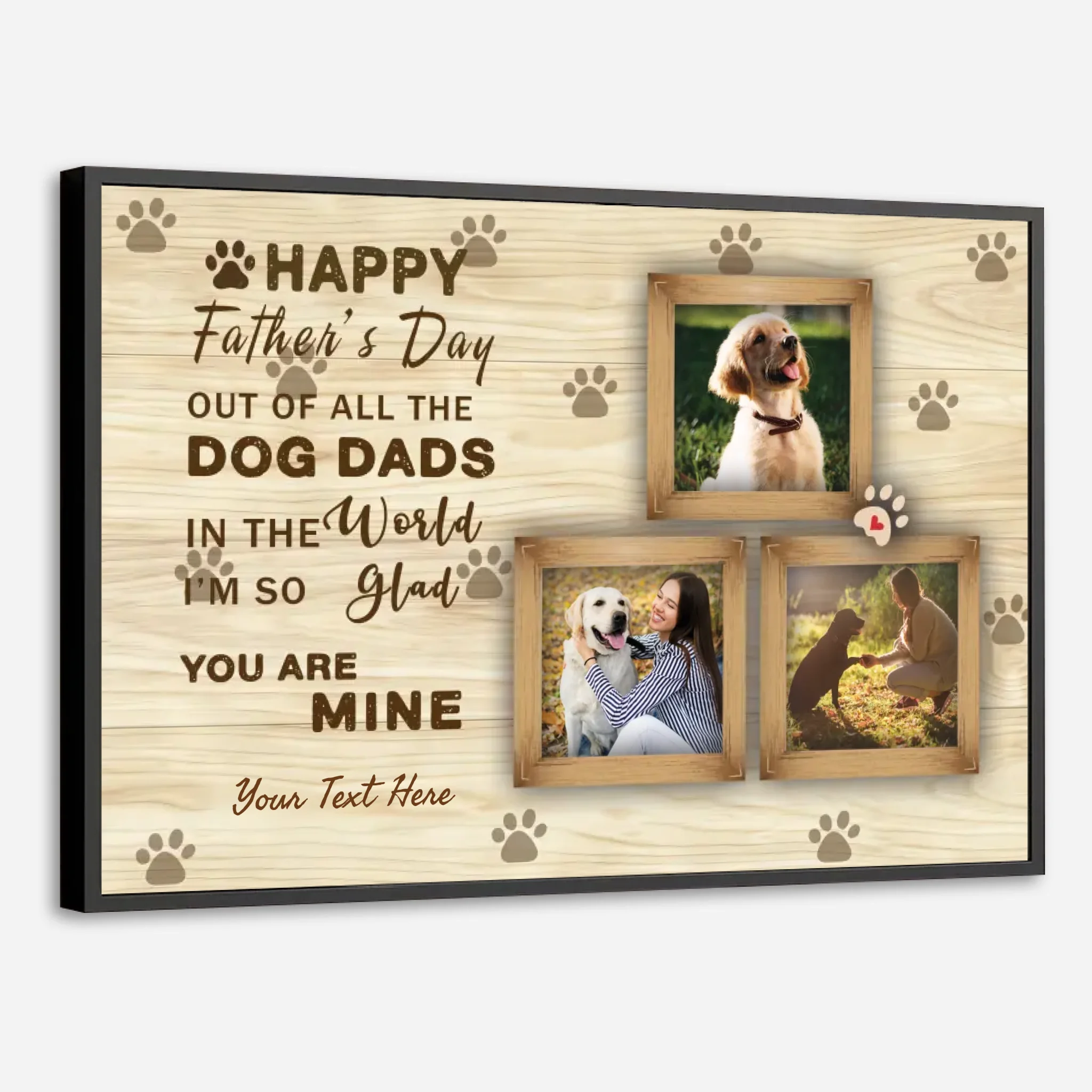 Happy Fathers Day to the Best Dog Dad Customizable Poster - 89Prints