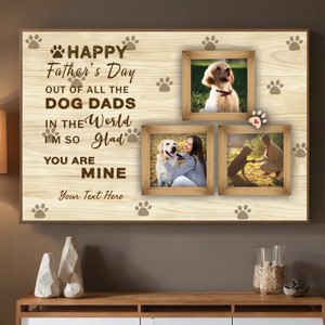 Happy Fathers Day to the Best Dog Dad Customizable Poster - 89Prints