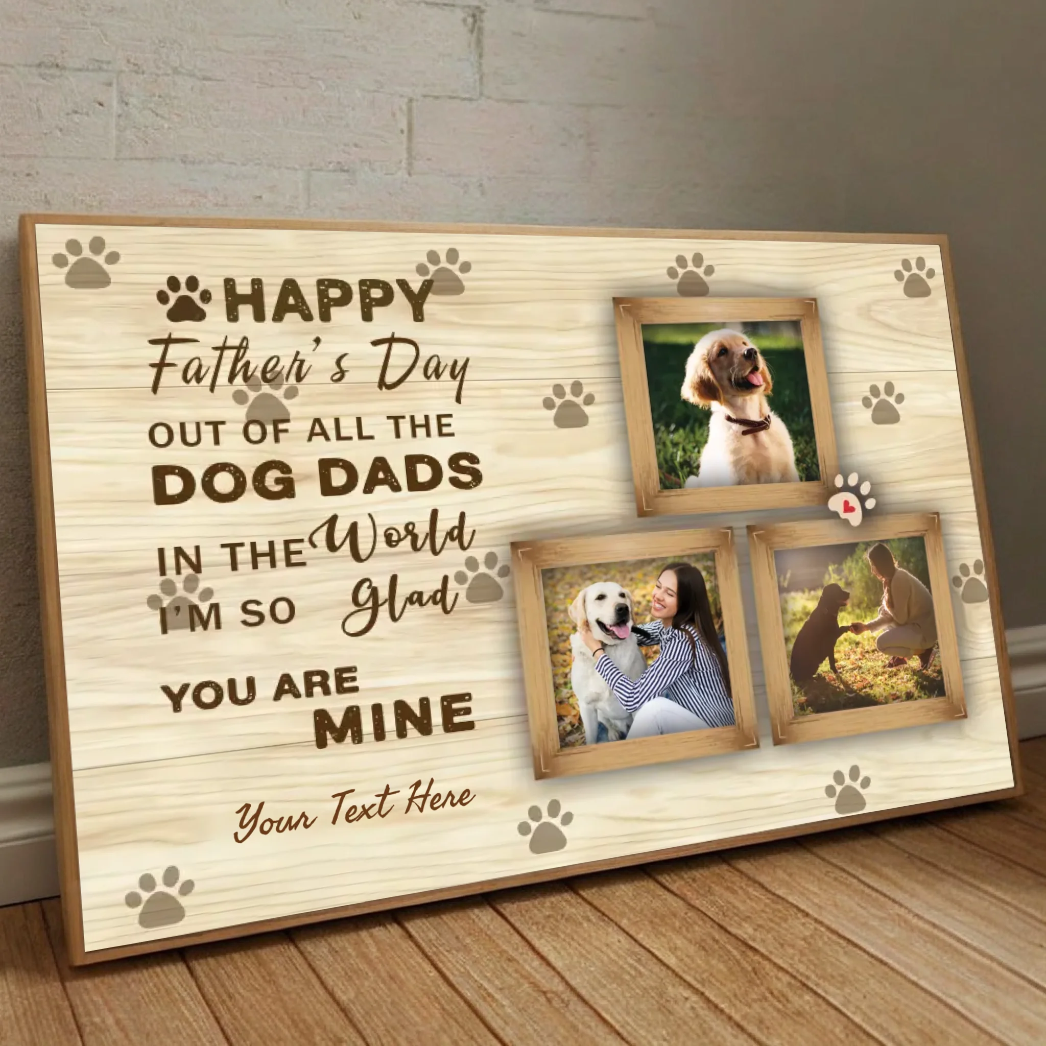 Happy Fathers Day to the Best Dog Dad Customizable Poster - 89Prints