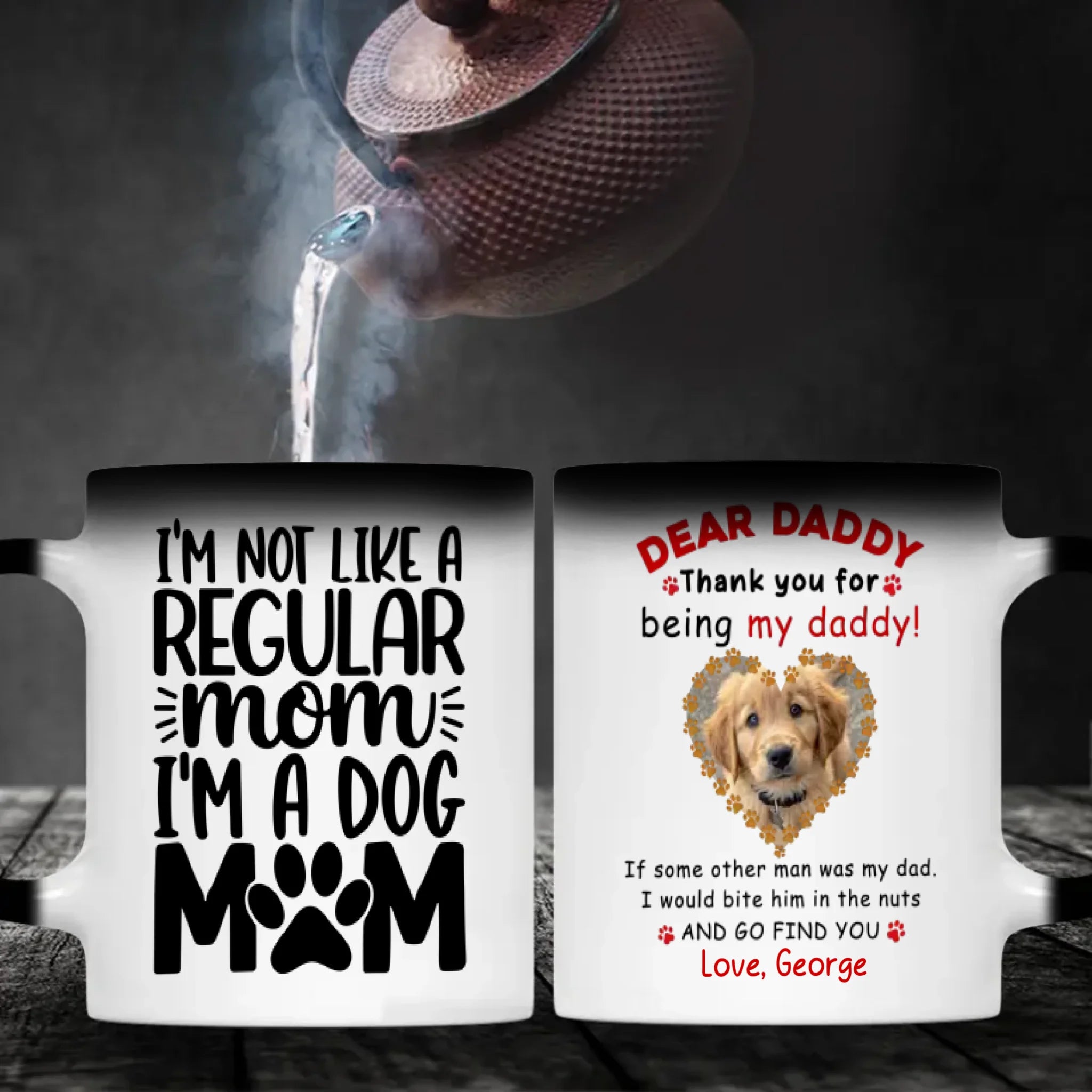 I’m a Dog Mom Personalized Mug – Add Your Cute Pup’s Photo & Name for a Pawsome Gift – 89Prints
