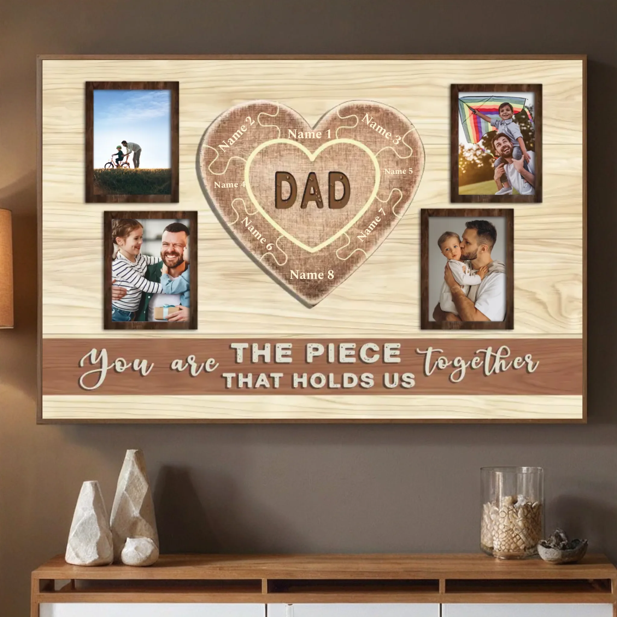 Dad You Are The Heart That Holds Us Together Custom Poster - 89Prints