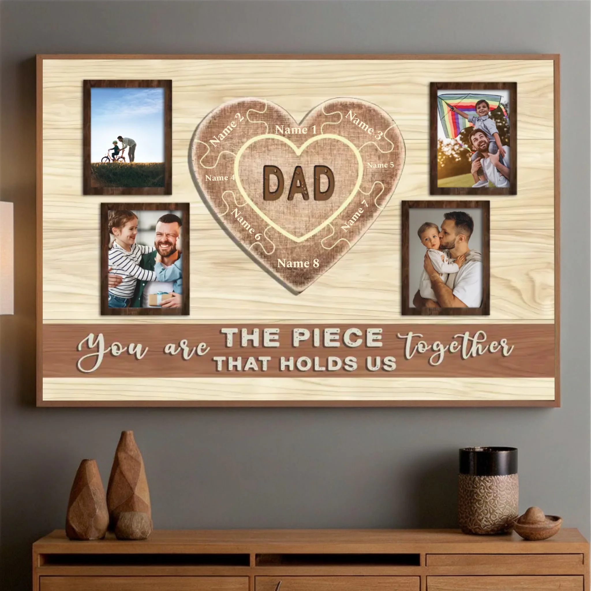 Dad You Are The Heart That Holds Us Together Custom Poster - 89Prints
