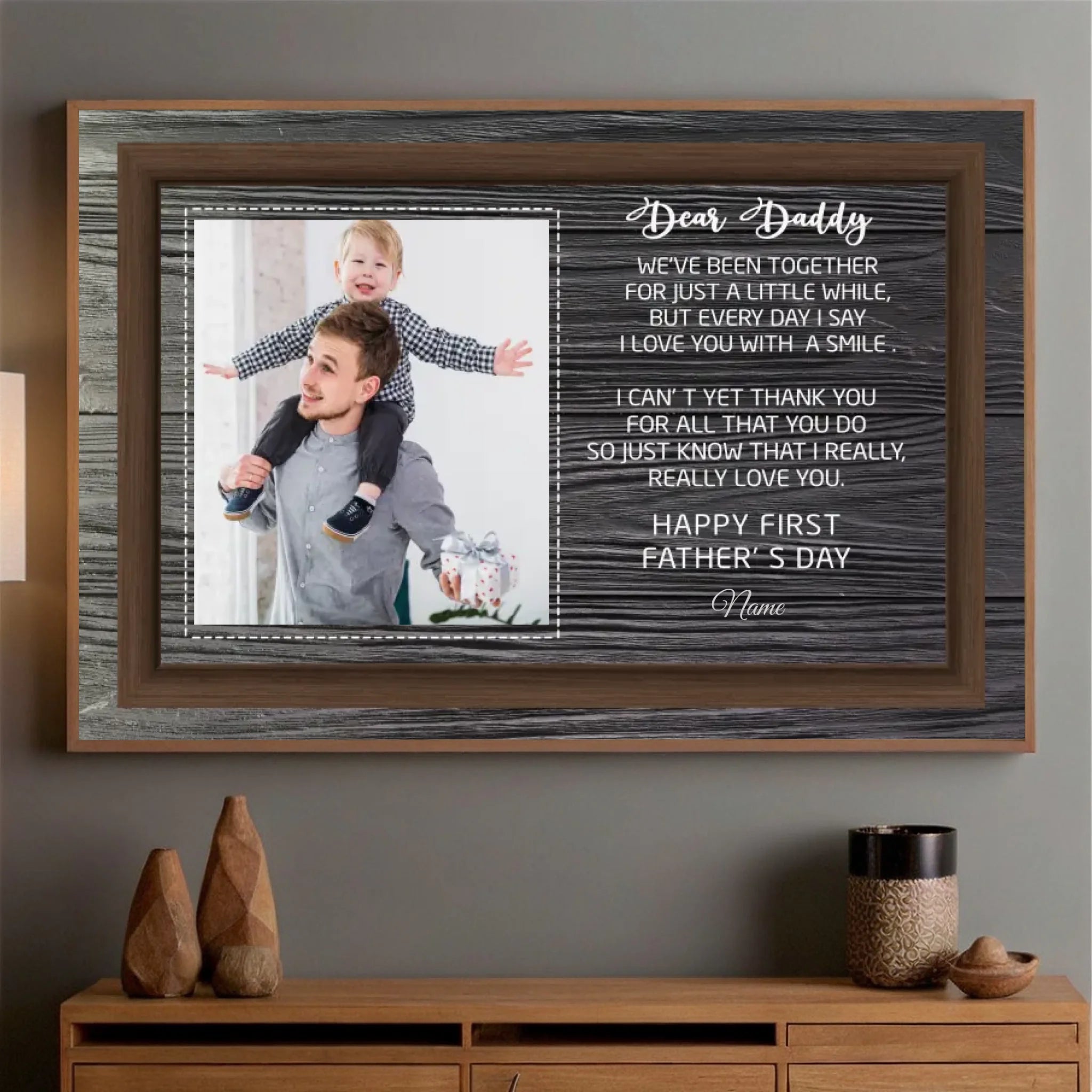 Personalized First Fathers Day Poster - Custom Gift for New Dads - 89Prints