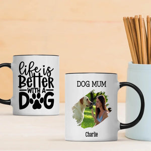 Life Is Better With a Dog Personalized Mug – Add Your Pup’s Photo & Name for a Heartwarming Gift – 89Prints