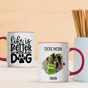 Life Is Better With a Dog Personalized Mug – Add Your Pup’s Photo & Name for a Heartwarming Gift – 89Prints