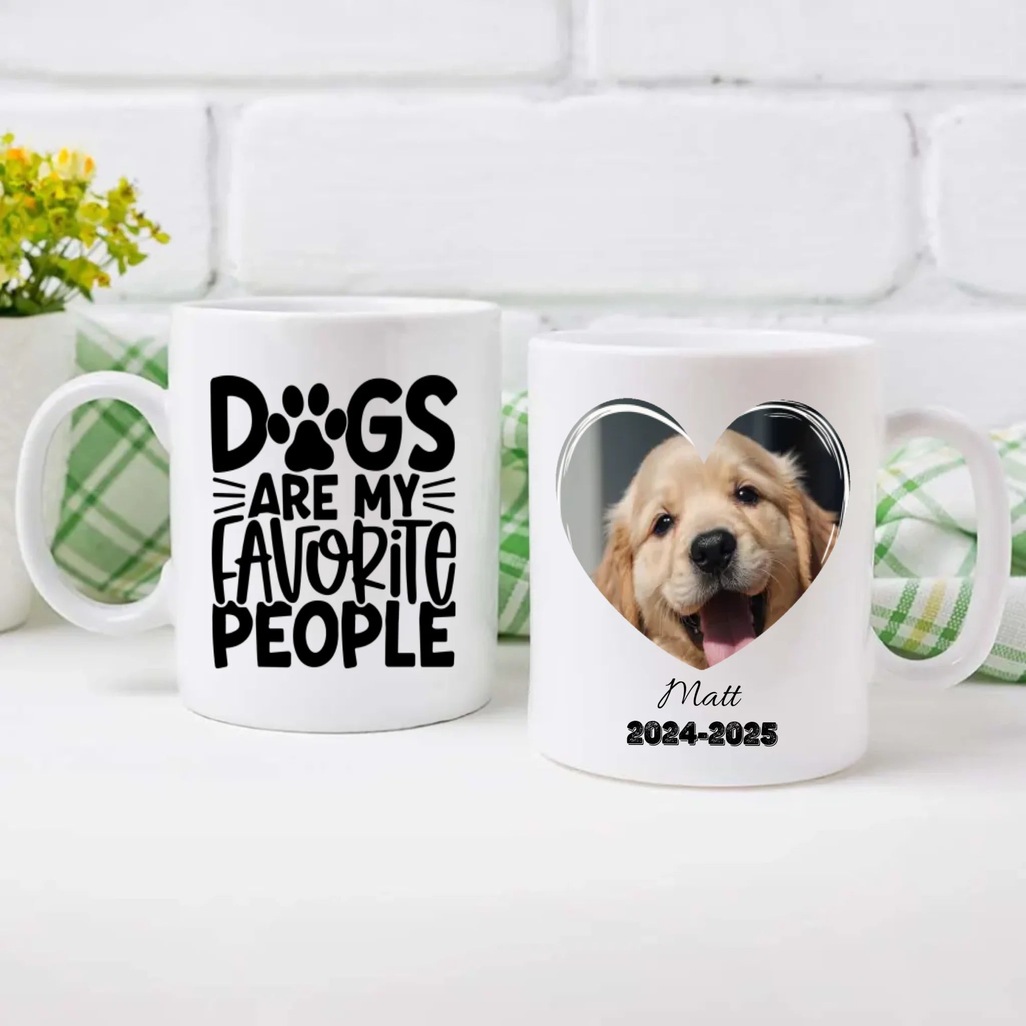 Dogs Are My Favourite People Custom Mug – Cute Personalized Gift with Photo & Name – 89Prints