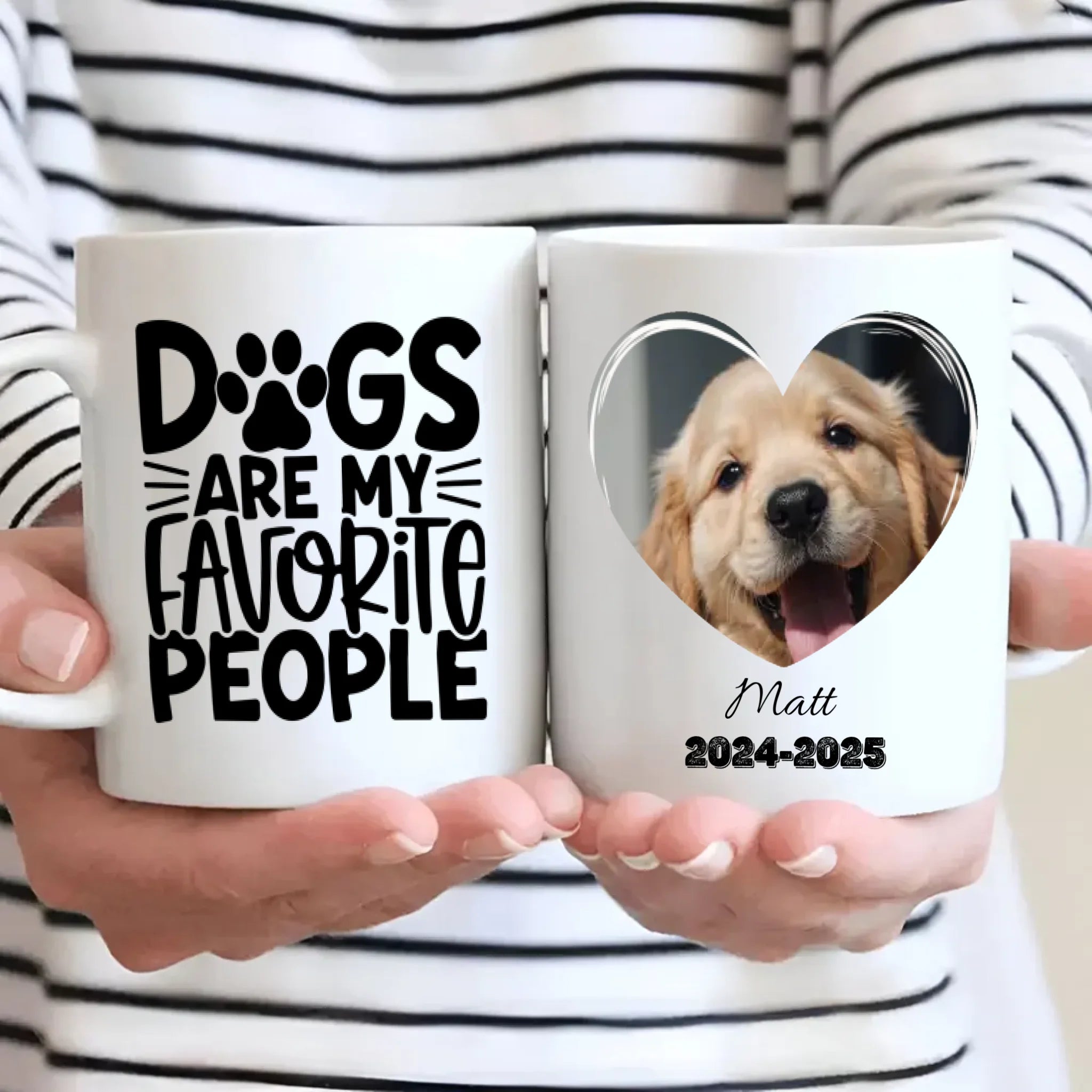 Dogs Are My Favourite People Custom Mug – Cute Personalized Gift with Photo & Name – 89Prints