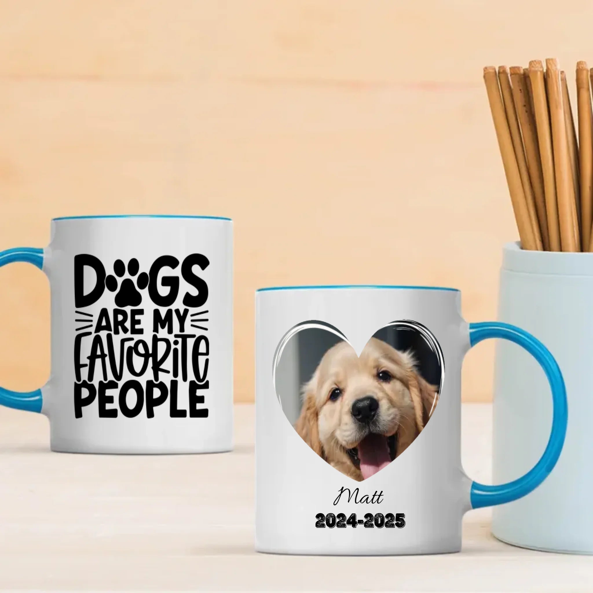 Dogs Are My Favourite People Custom Mug – Cute Personalized Gift with Photo & Name – 89Prints