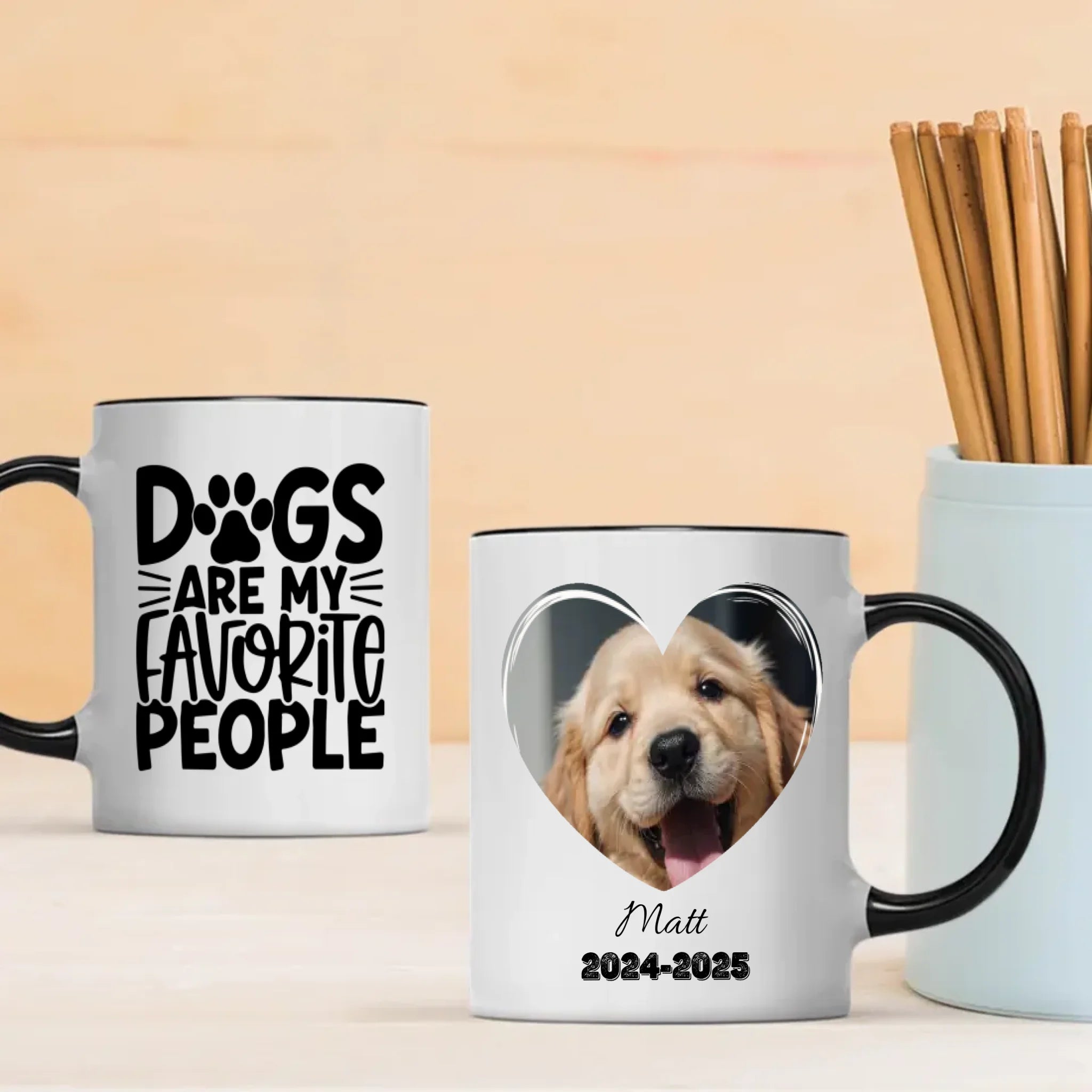 Dogs Are My Favourite People Custom Mug – Cute Personalized Gift with Photo & Name – 89Prints