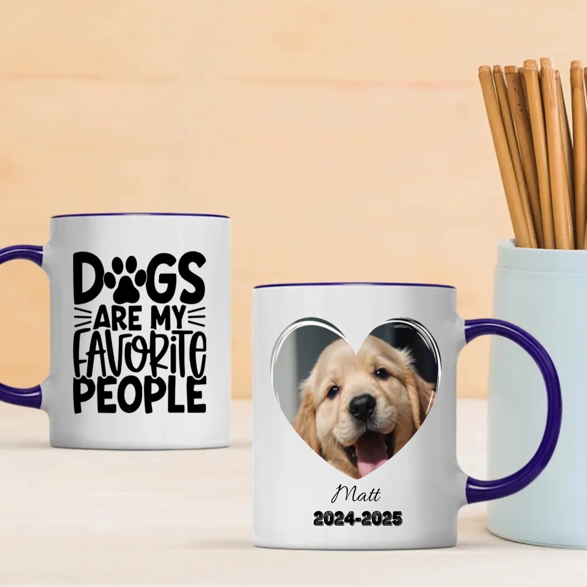 Dogs Are My Favourite People Custom Mug – Cute Personalized Gift with Photo & Name – 89Prints