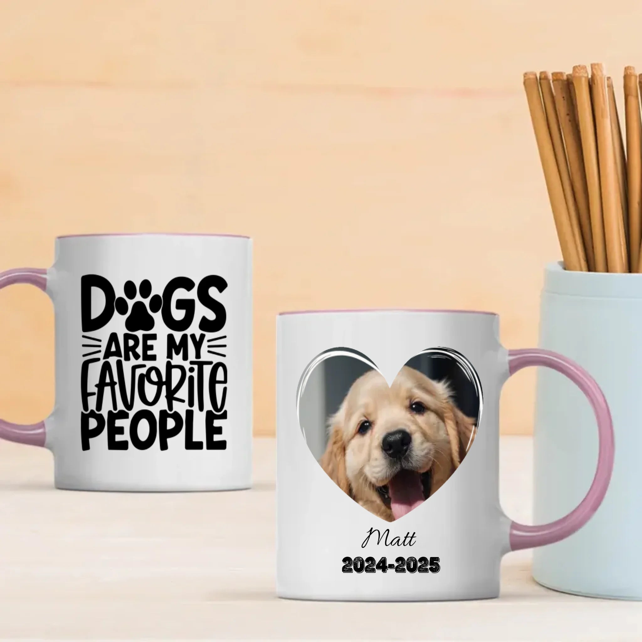 Dogs Are My Favourite People Custom Mug – Cute Personalized Gift with Photo & Name – 89Prints