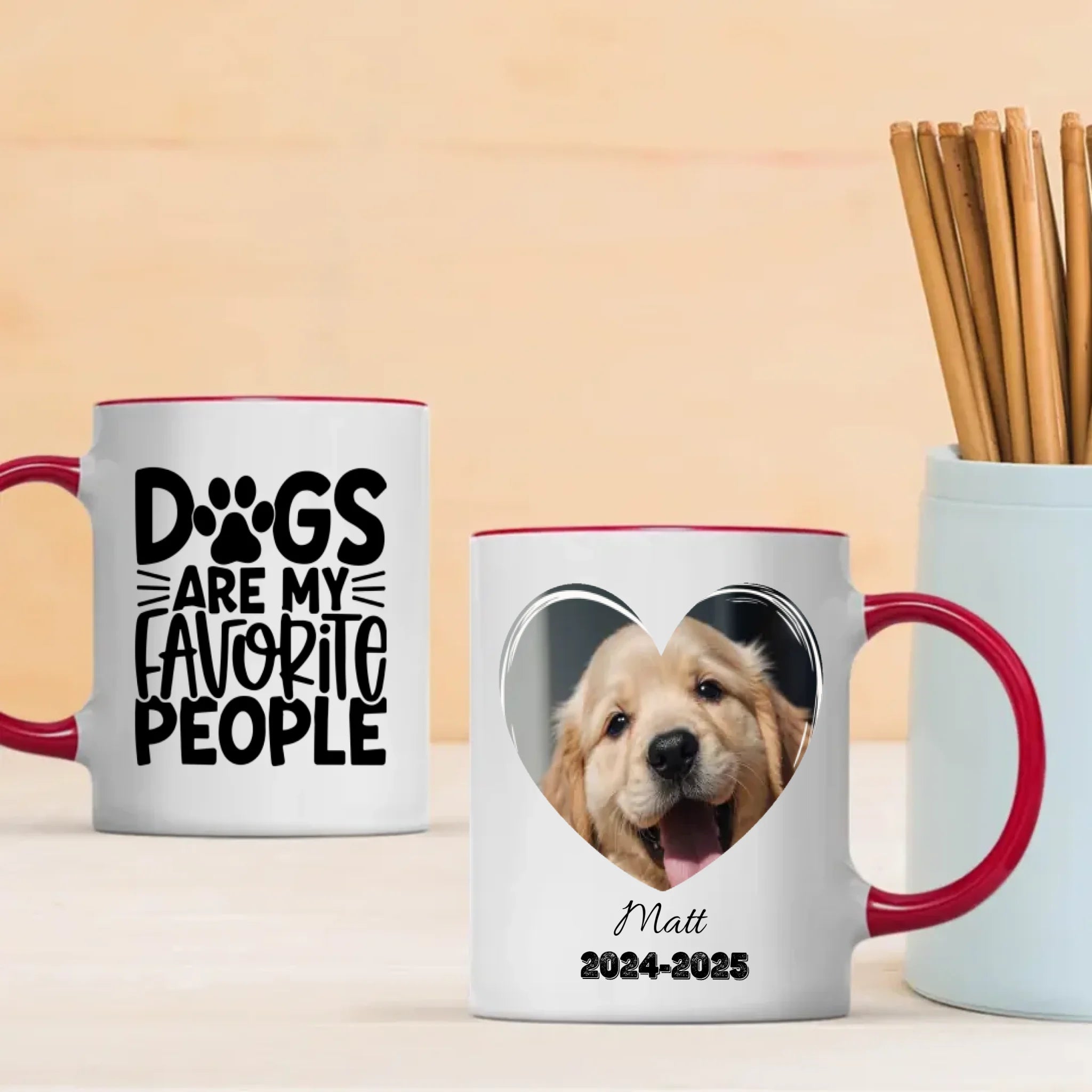 Dogs Are My Favourite People Custom Mug – Cute Personalized Gift with Photo & Name – 89Prints