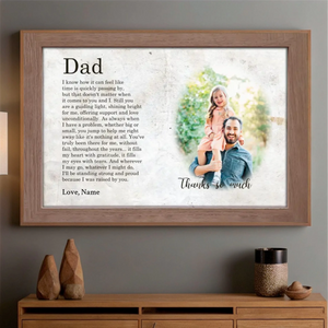 Custom Photo Poster – A Heartfelt Poem Celebrating Dads Unconditional Love - 89Prints